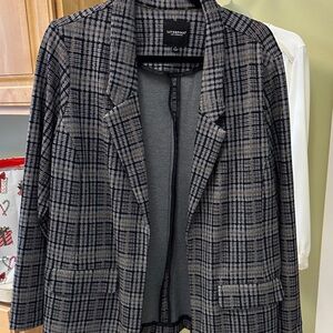 Liverpool  Women's Checkered Blazer - Black and Gray